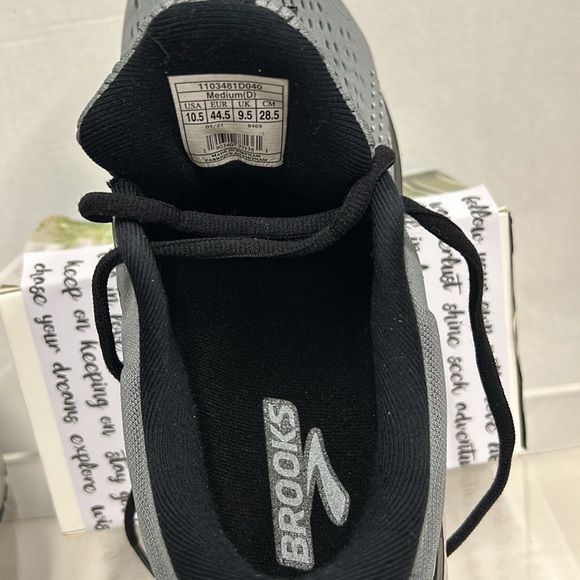 Brooks Ghost 13 Running Shoes in Gray Black - Picture 7 of 9